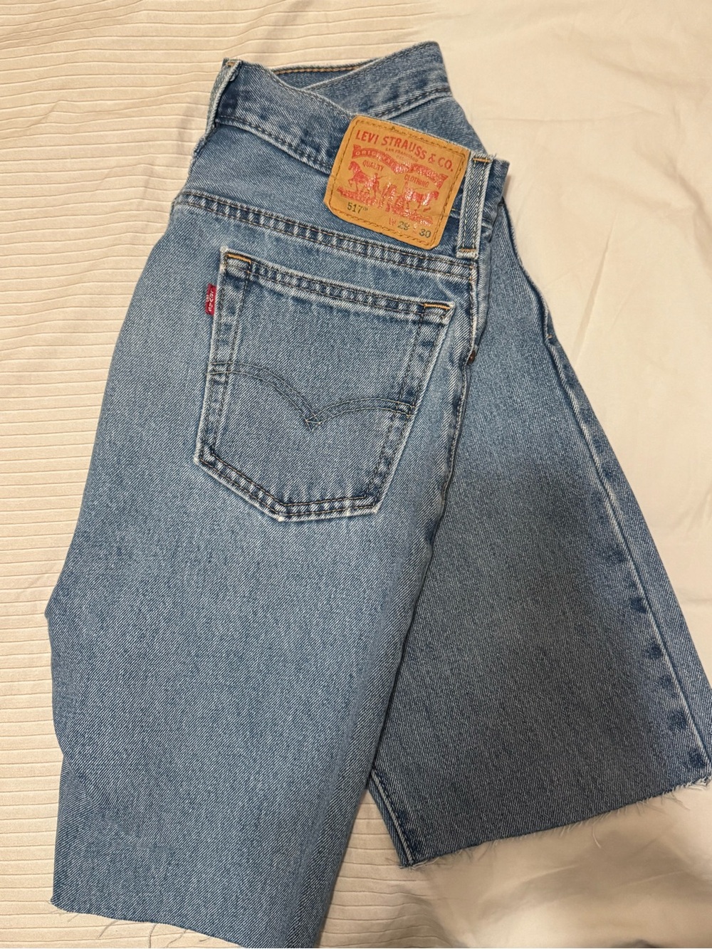 Levi's Light Blue Denim Cutoff Shorts